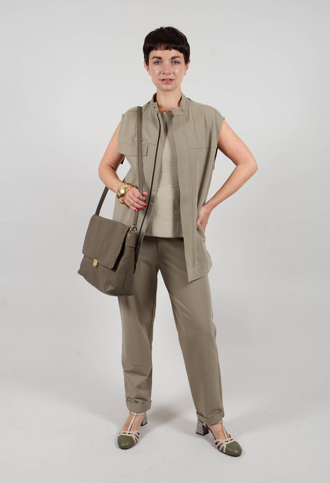 Gillet in Taupe
