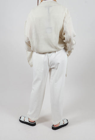 Slim Fit Trouser in Off White