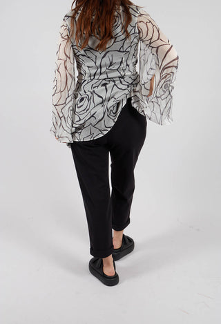 Pull On Slim Trousers in Black