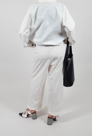 High Waist Trouser in Off White