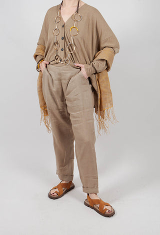 Linen Trousers in Taupe
