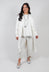 Draped Shirt Dress in Antique White