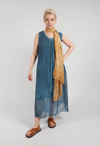 Long Sleeveless Dress in Blue Matisse