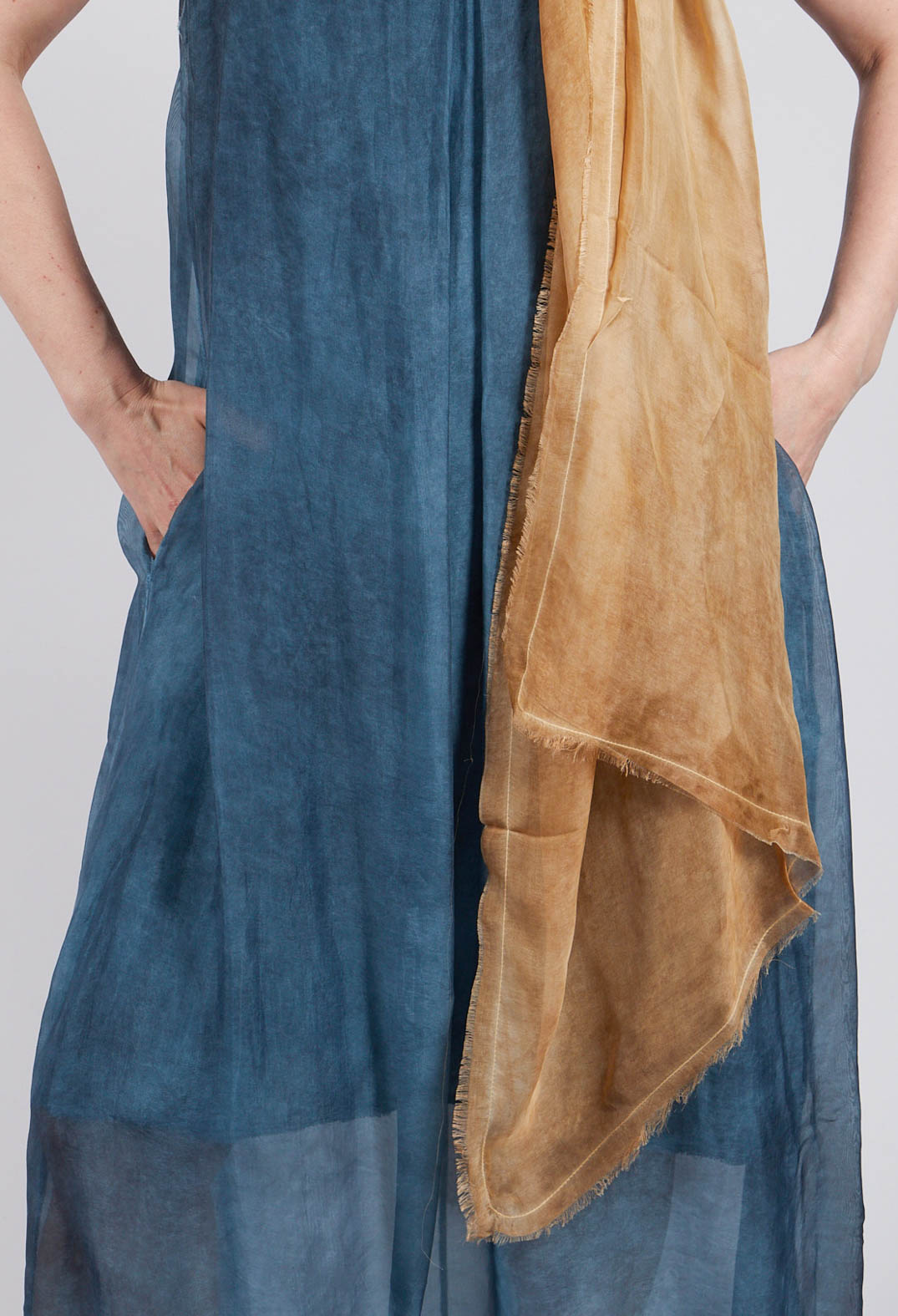 Long Sleeveless Dress in Blue Matisse