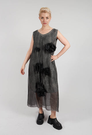 Long Sleeveless Dress in Anthracite