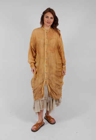 Shirt Dress in Bronze Honey