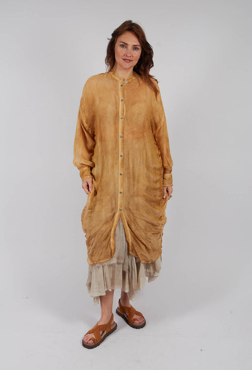 Shirt Dress in Bronze Honey