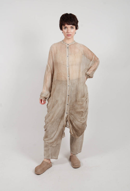 Shirt Dress in Sand Shell
