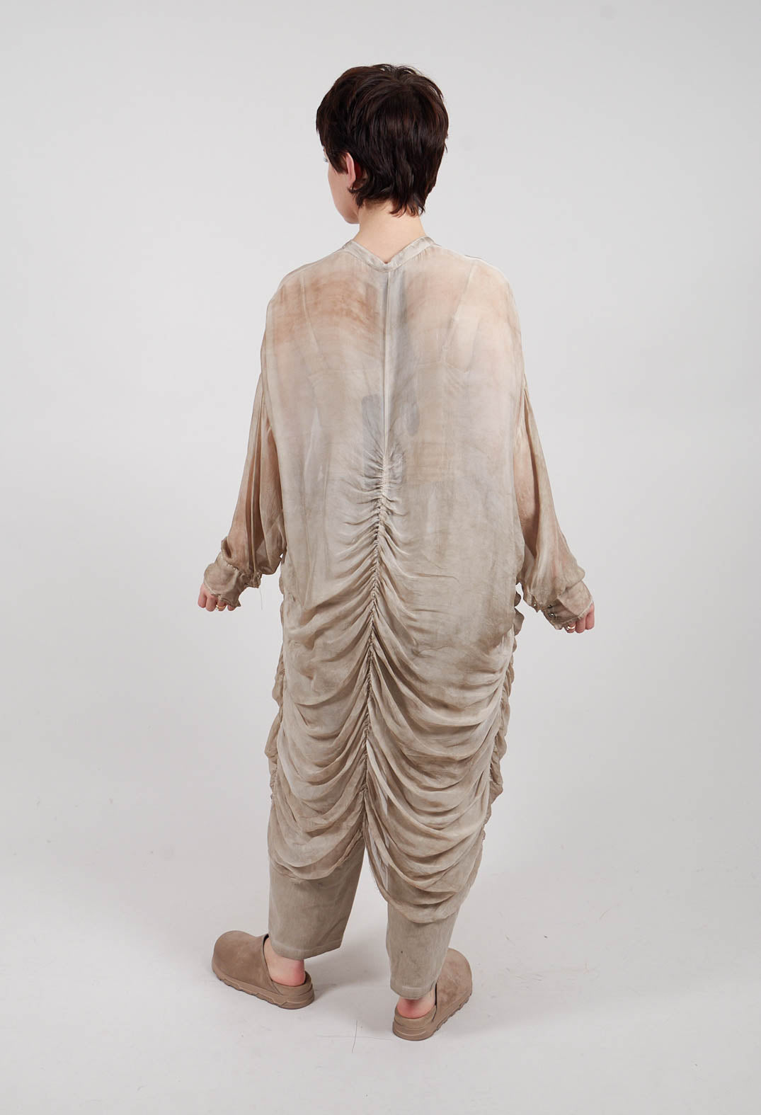 Shirt Dress in Sand Shell
