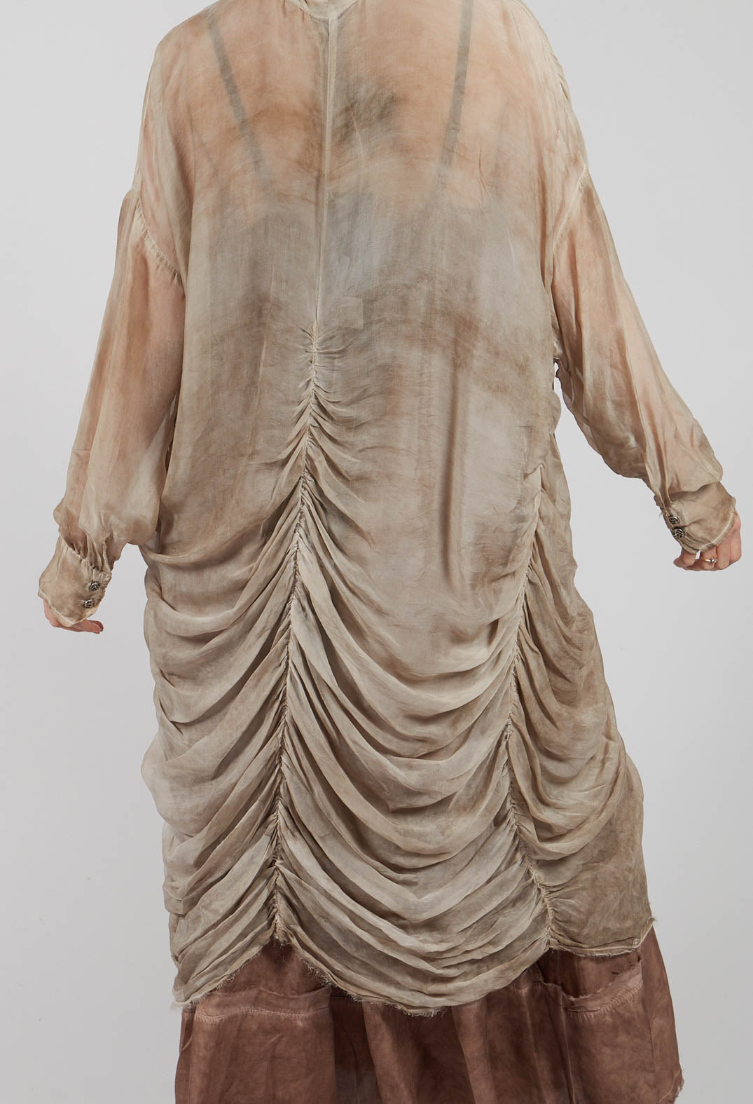 Shirt Dress in Sand Shell
