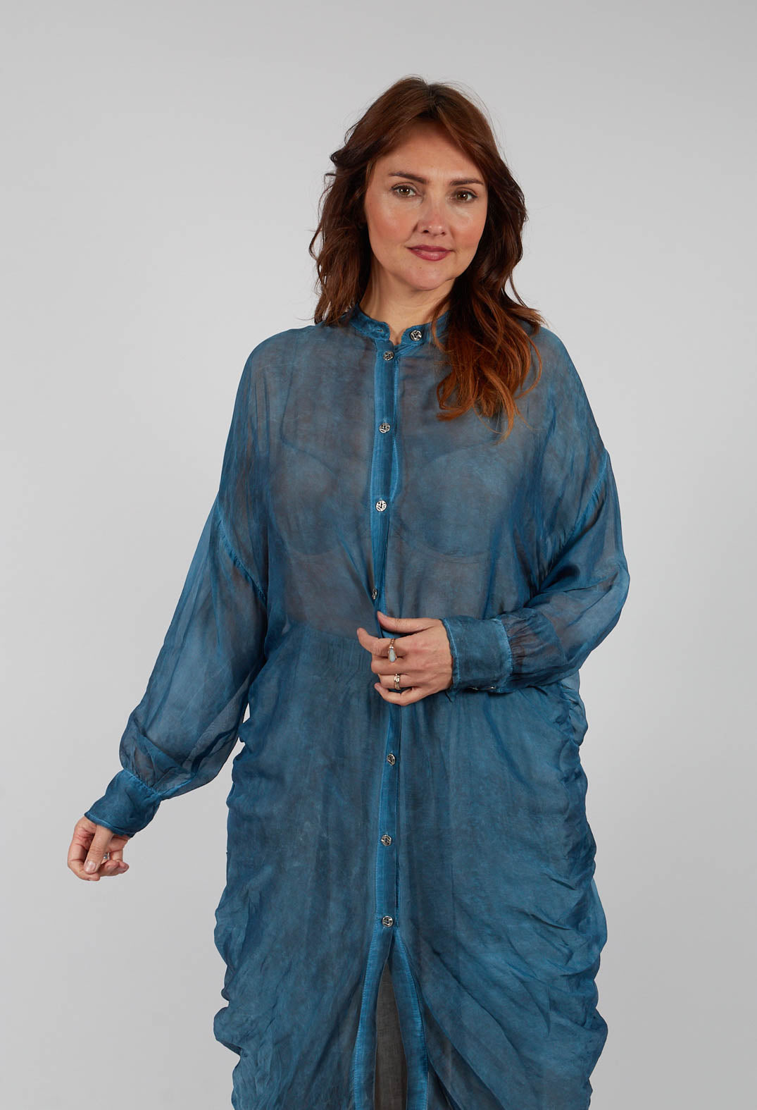 Shirt Dress in Blue Matisse