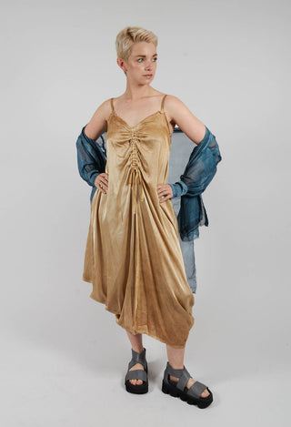 Skinny Strap Dress in Bronze Honey