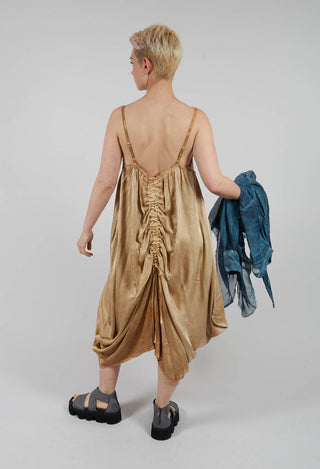 Skinny Strap Dress in Bronze Honey