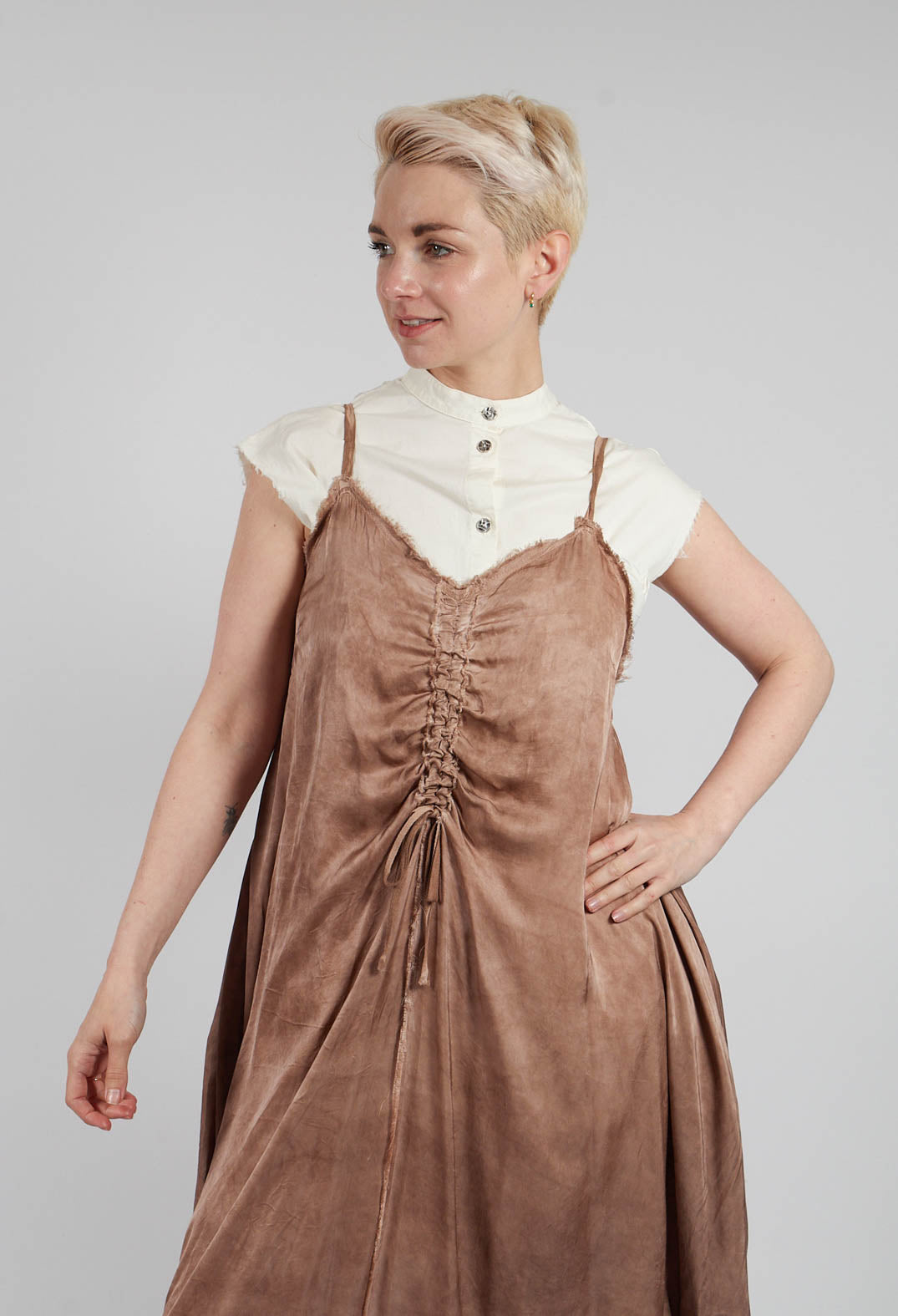 Skinny Strap Dress in Spicy Cinnamon
