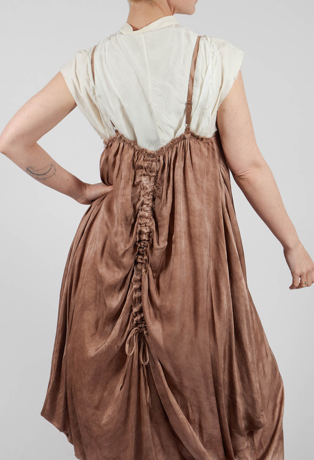 Skinny Strap Dress in Spicy Cinnamon
