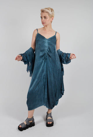 Skinny Strap Dress in Blue Matisse