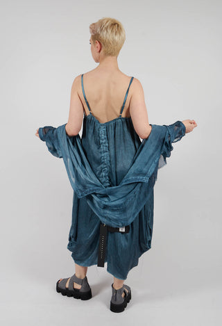 Skinny Strap Dress in Blue Matisse