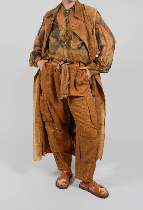 Cargo Trousers in Bronze Honey