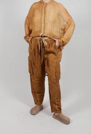 Cargo Trousers in Bronze Honey