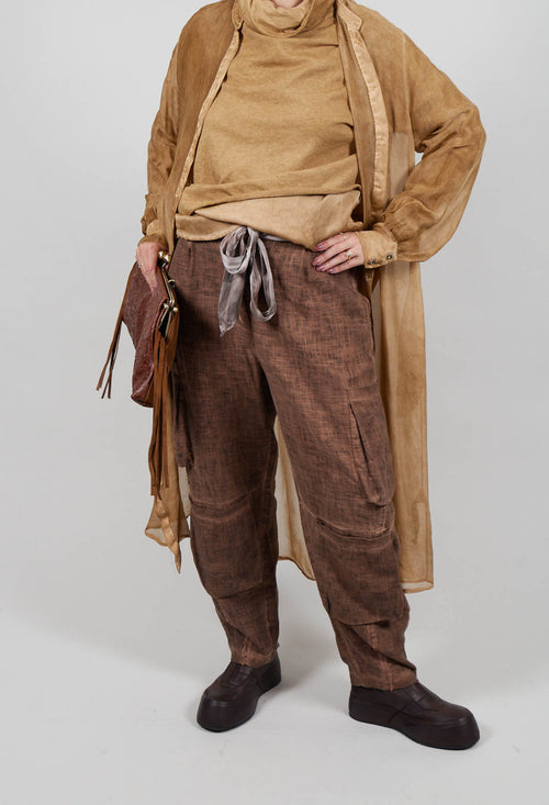 Cargo Trousers in Spicy Cinnamon