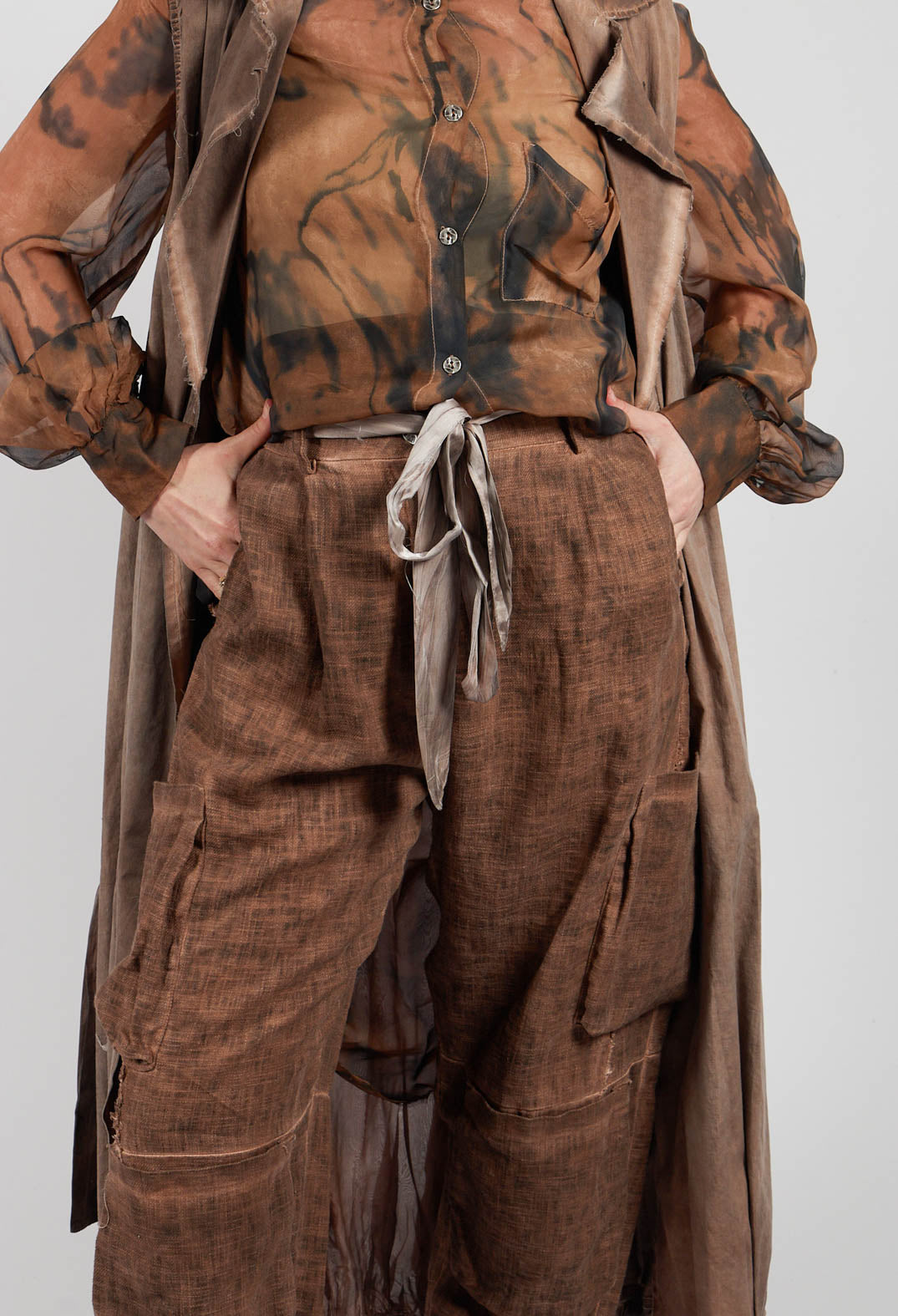 Cargo Trousers in Spicy Cinnamon