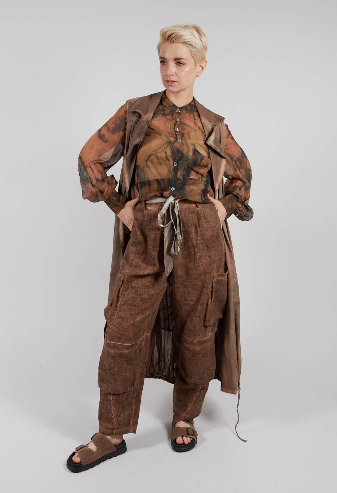 Cargo Trousers in Spicy Cinnamon