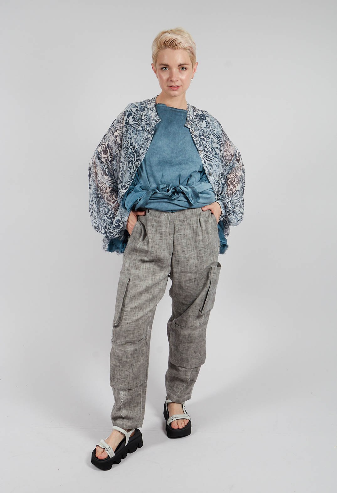 Cargo Trousers in Grey Shadow