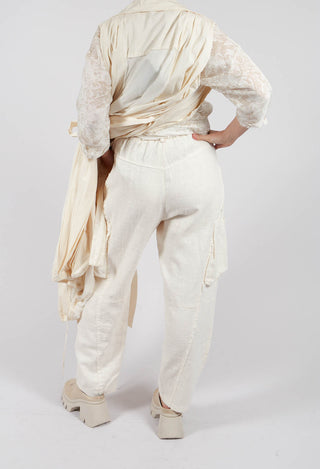 Cargo Trousers in Antique White