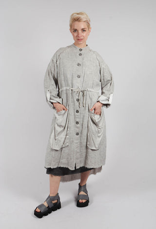 Dust Coat with Large Pockets in Grey Shadow