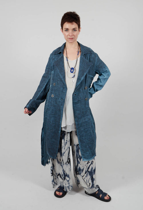 Blazer Dust Coat in Blue Matisse