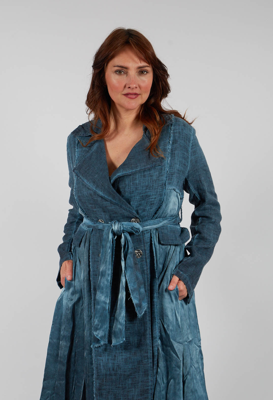 Blazer Dust Coat in Blue Matisse