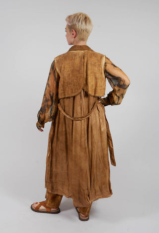 Maxi Gilet in Bronze Honey