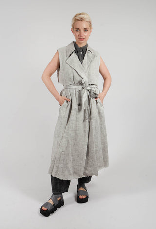 Maxi Gilet in Grey Shadow