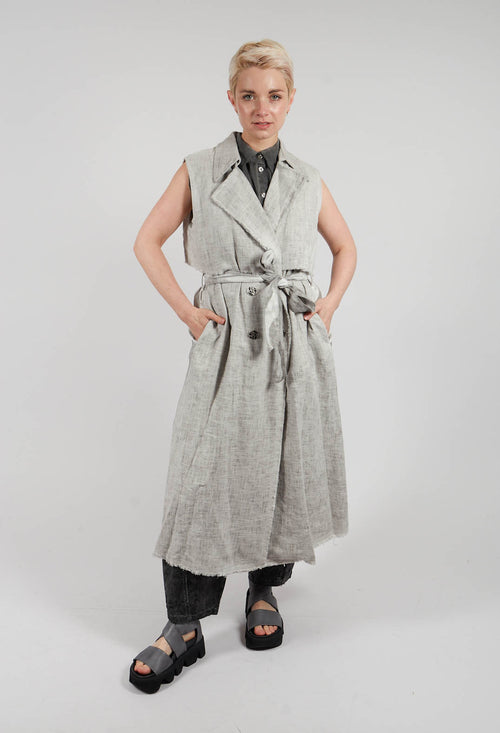 Maxi Gilet in Grey Shadow