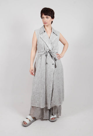 Maxi Gilet in Grey Shadow