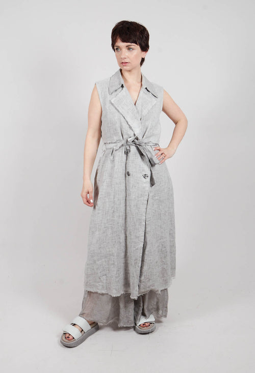 Maxi Gilet in Grey Shadow