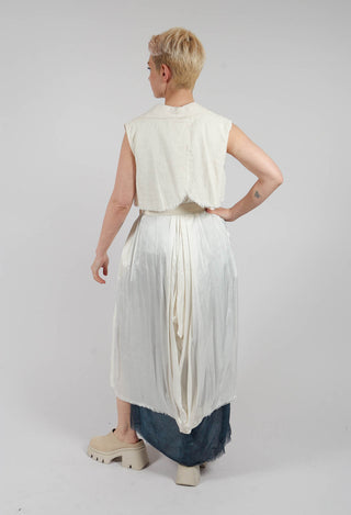 Maxi Gilet in Antique White