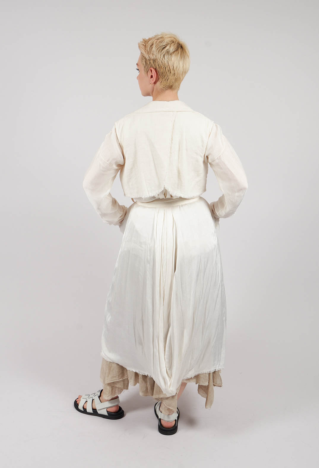 Maxi Gilet in Antique White