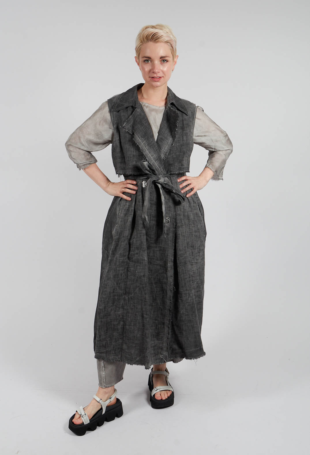 Maxi Gilet in Anthracite