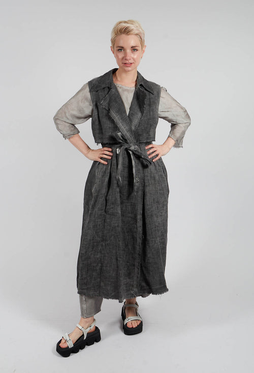 Maxi Gilet in Anthracite