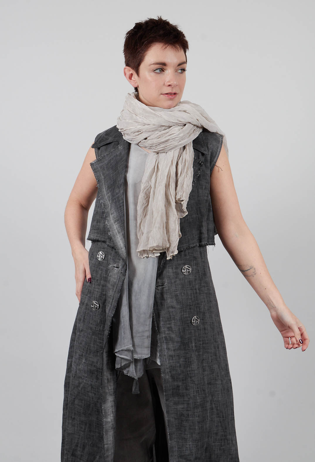 Maxi Gilet in Anthracite