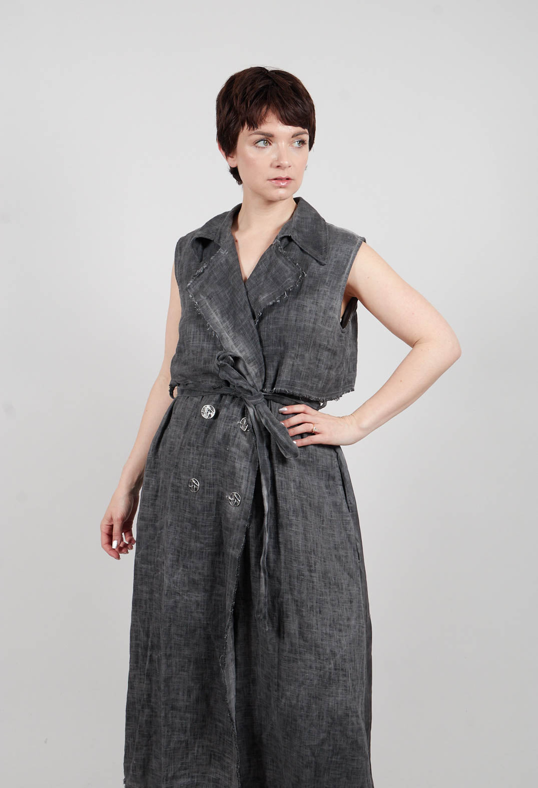 Maxi Gilet in Anthracite