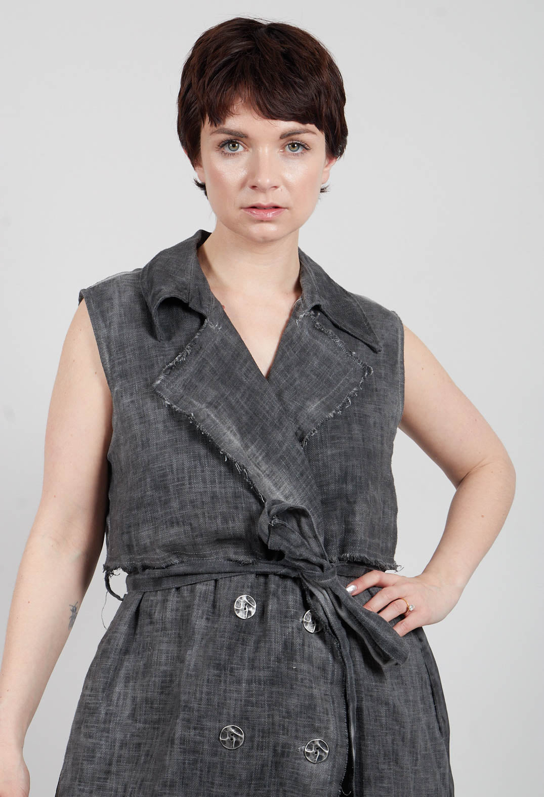 Maxi Gilet in Anthracite