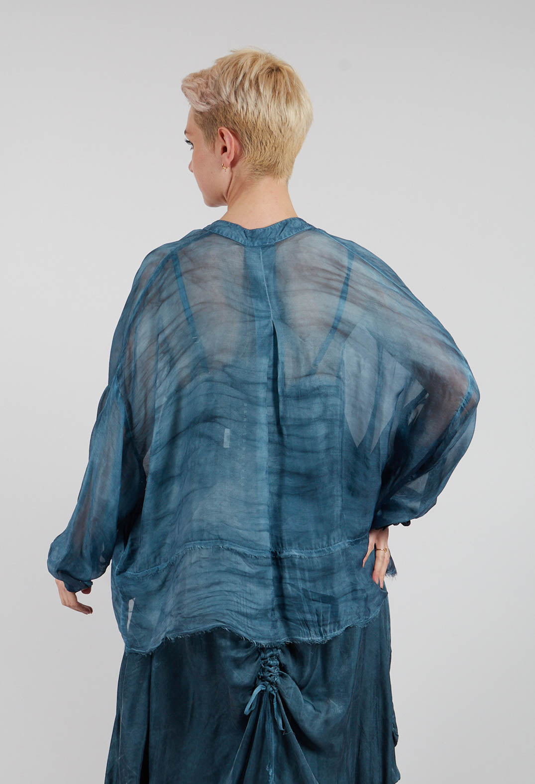 Long Sleeve Blouse in Blue Matisse