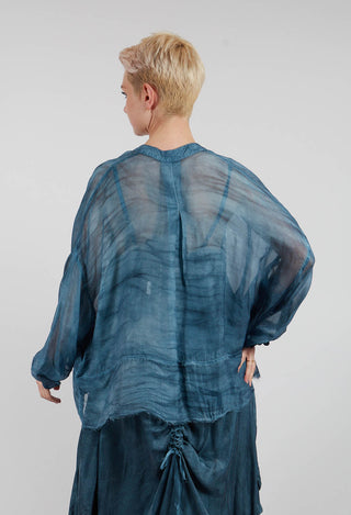 Long Sleeve Blouse in Blue Matisse