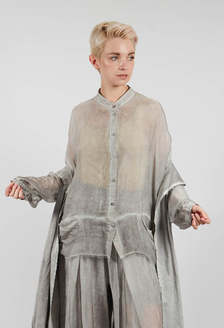 Long Sleeve Blouse in Grey Shadow