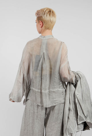 Long Sleeve Blouse in Grey Shadow