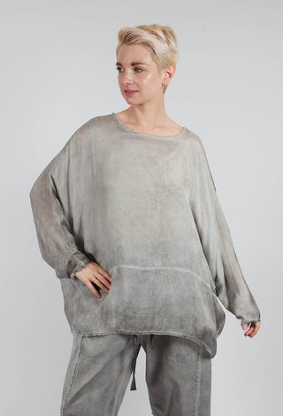 Round Neck Top in Grey Shadow