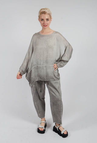 Round Neck Top in Grey Shadow