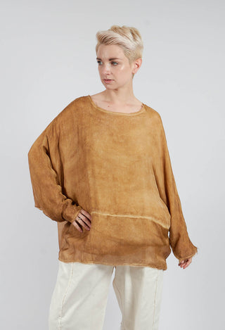 Round Neck Top in Bronze Honey